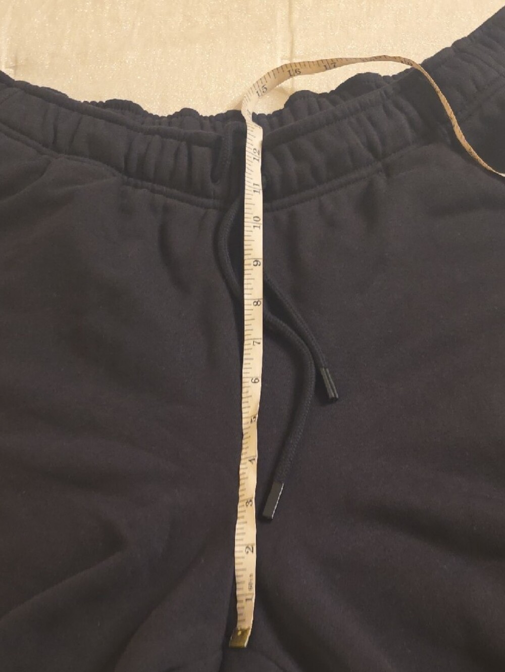 Athleta Black Heavyweight Terry Bermuda Shorts Adjustable Waist Size L - Picture 9 of 14